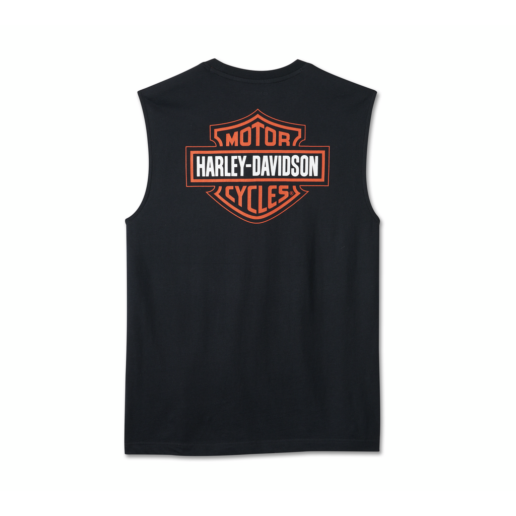 HARLEY-DAVIDSON® MEN'S BAR & SHIELD MUSCLE TEE // 99050-24VM