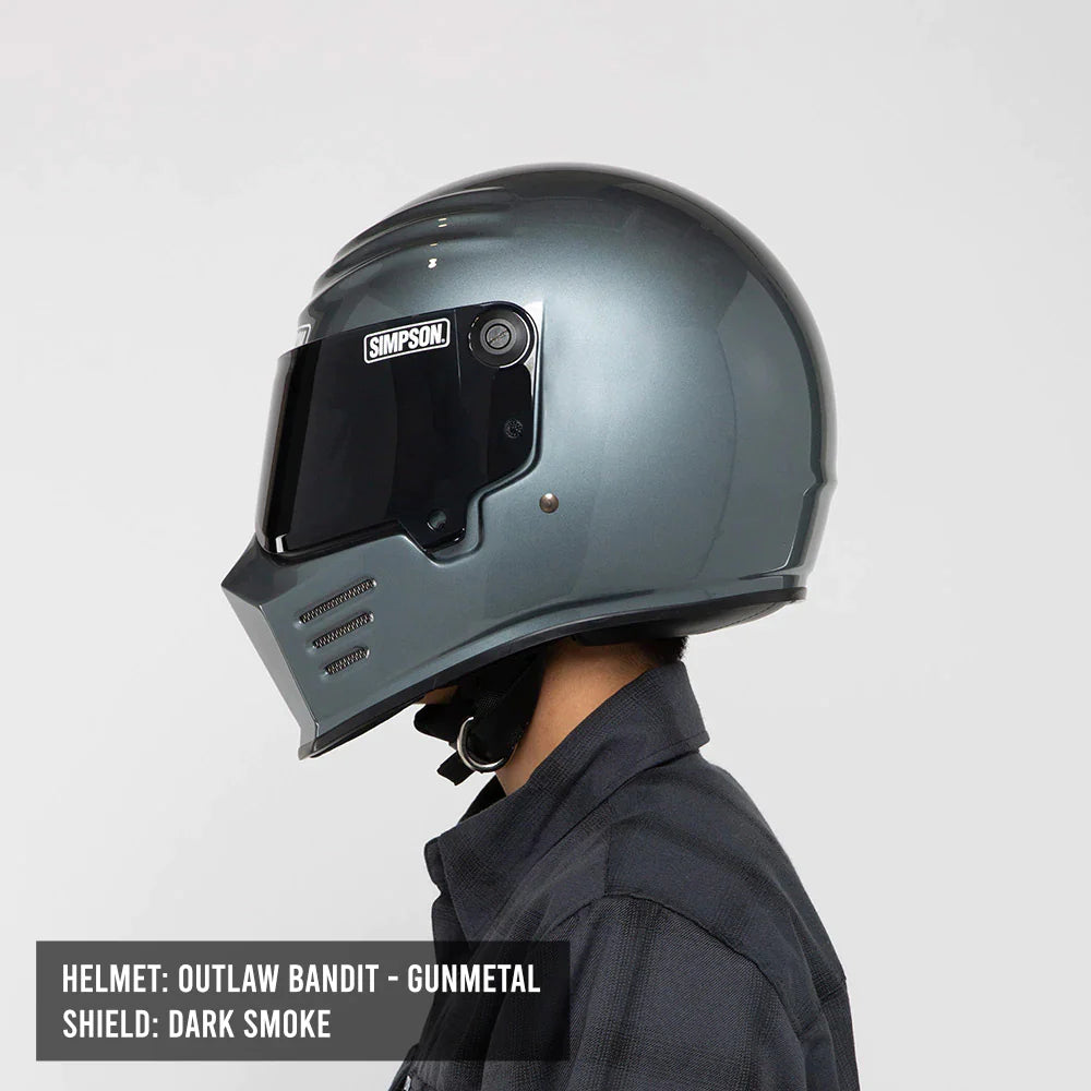 Simpson Outlaw Bandit Full Face Helmet - Gunmetal // 28315-GUN