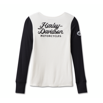 Harley-Davidson® Women's Timeless Perfect Pick Colorblock Henley // 96679-23VW