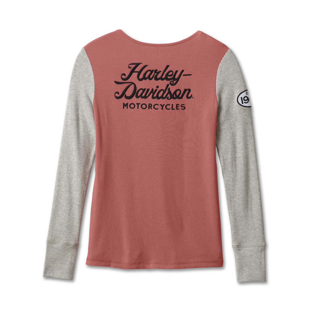 Harley-Davidson® Women's Timeless Perfect Pick Colorblock Henley // 96681-23VW