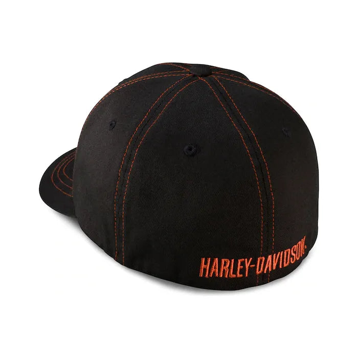 Harley-Davidson® Men's Contrast Stitch Logo Stretch Cap // 99419-16VM