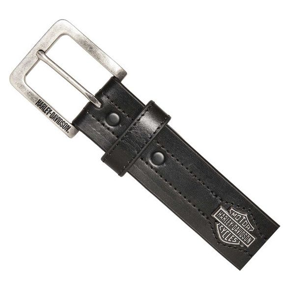 Harley-Davidson® Bar & Shield Black Leather Belt // HDMBT11773