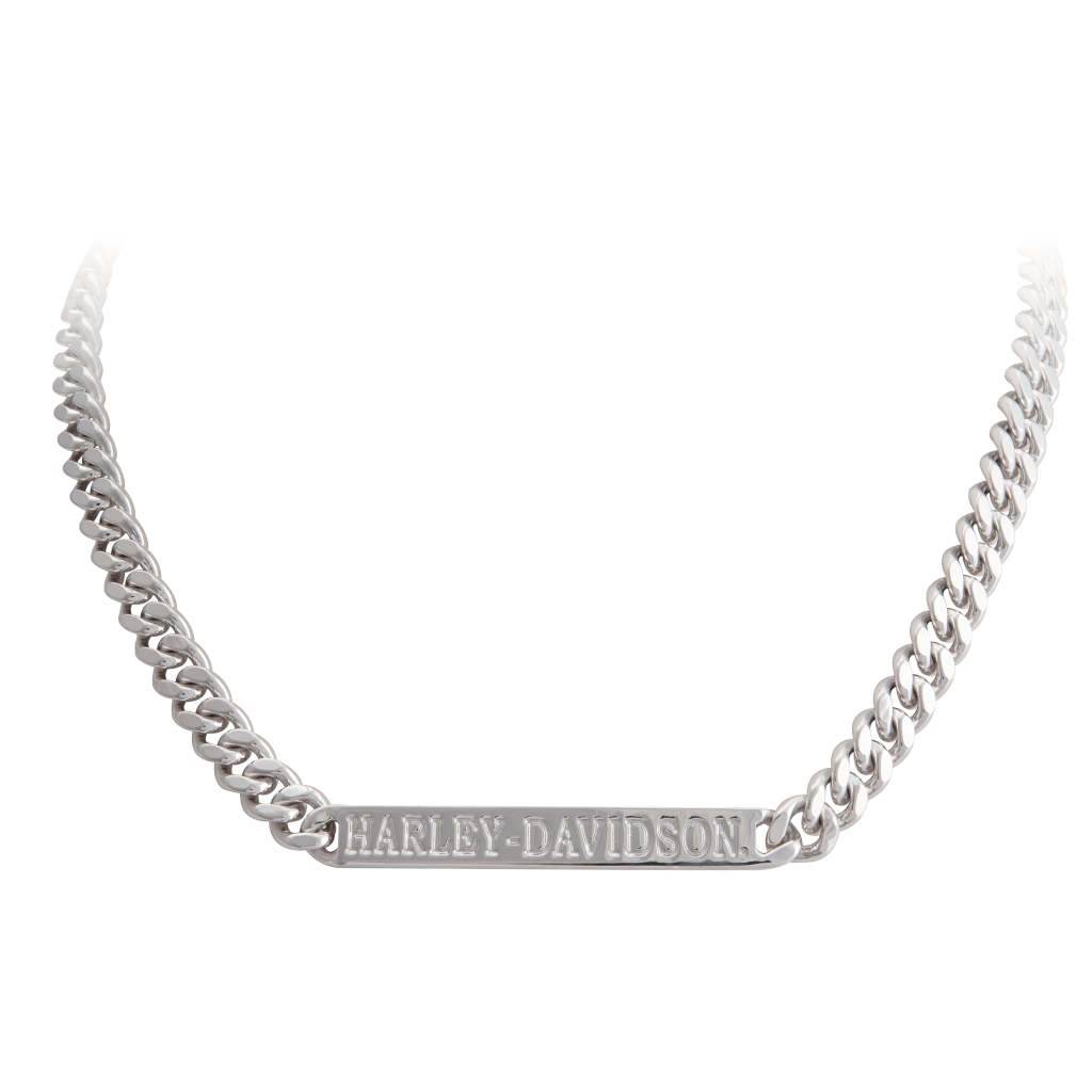 Harley-Davidson® Women's H-D Script Bar Curb Link Necklace // HSN0081