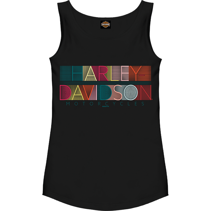 Pfaff Harley-Davidson® Women's Multi Lines Ladies Scoop Tank // R004613